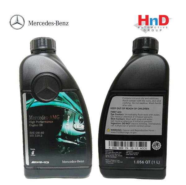 Mercedes Benz AMG HIGH PERFORMANCE ENGINE OIL SAE 0W40 FULY