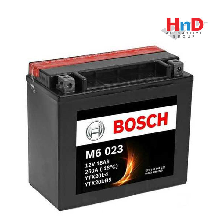 BOSCH (BOS # M6 023) STARTER BATTERY 12V 18Ah 250A AGM Battery