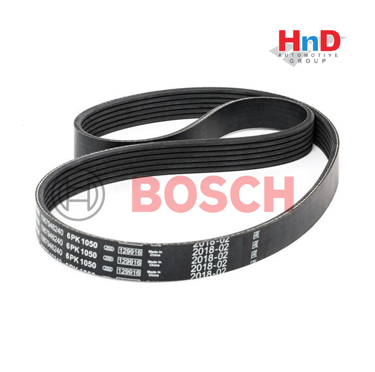 Bosch (1 987 946 240) 6PK1050 V-Belt For Volkswagen Golf V Touran I Caddy III Passat B6 03G903137B