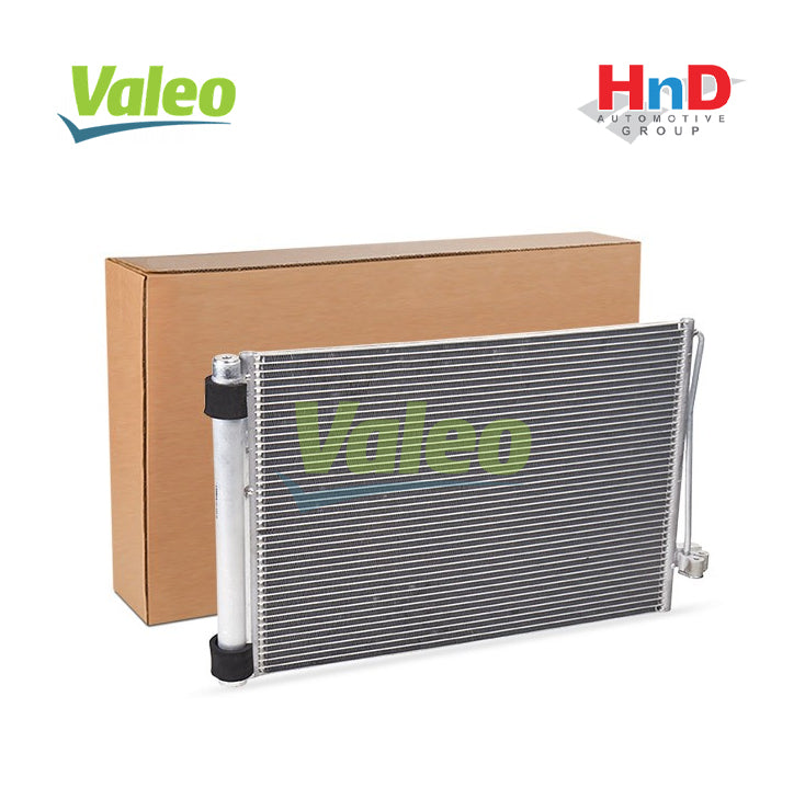 VALEO 817850 Air conditioning condenser without dryer, Aluminium, BMW 7 E65, E66, E67 64502282939