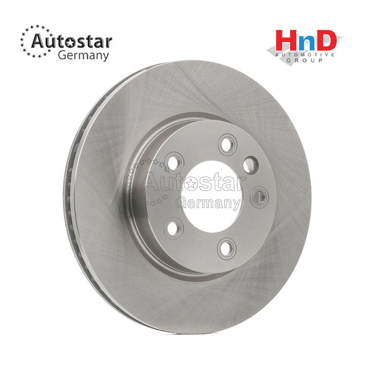 Autostar Germany (AST-) Brake disc Front Axle Left, internally vented, Uncoated, without bolts For Volkswagen Touareg I 7LA 7L6 7L7 7L6615301N