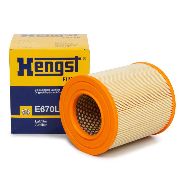 Hengst (HEN # E670L) AIR FILTER For AUDI A6 C6 4F0133843A