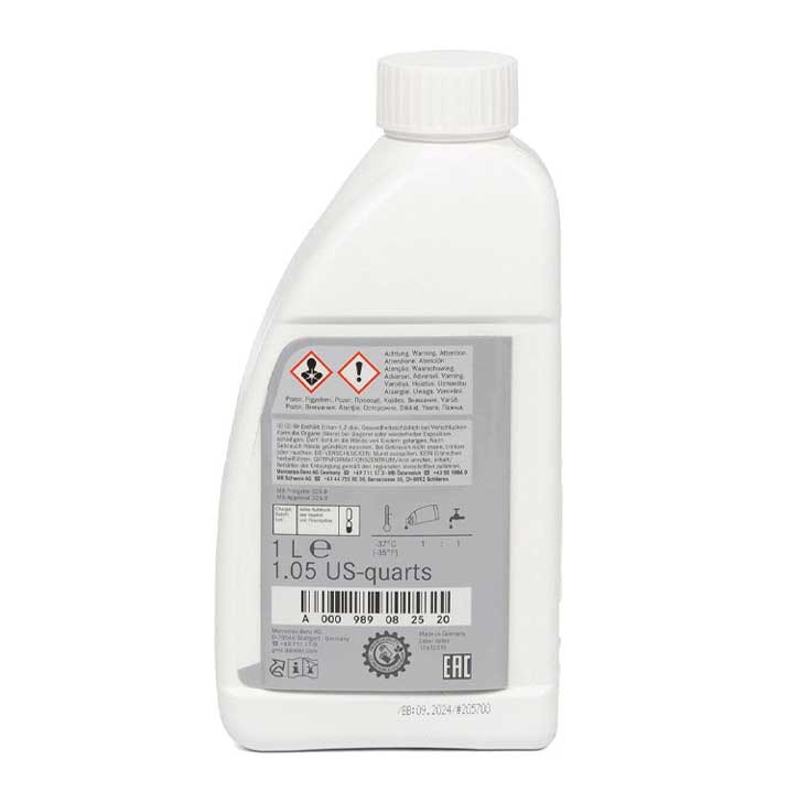 Mercedes Benz Genuine ANTI FREEZ COOLANT MB325.0 1LTR BLUE 000989082520