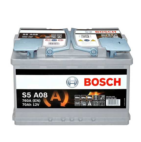 Bosch Agm Battery ­S5 A08 ­12V 70AH 760A 0092S5A080