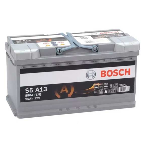 Bosch AGM Battery ­S5 A13 ­12V 95AH 850A (595 901 085) 0092S5A130