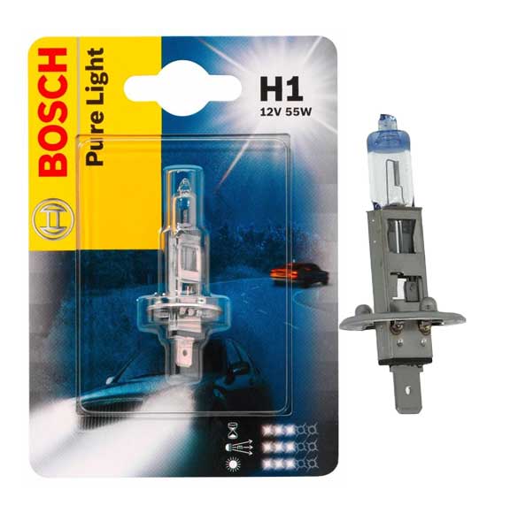 Bosch BULB H1, 12V 55W Pure Light 50/60 PLUS LIFE (1 987 301 064) 1987301064