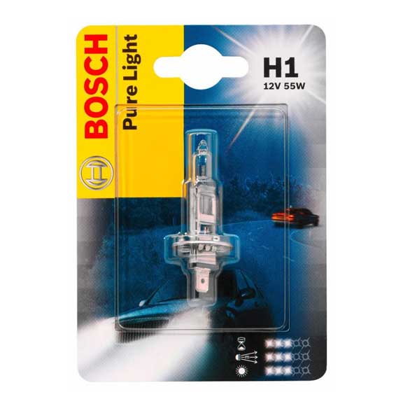 Bosch BULB H1, 12V 55W Pure Light 50/60 PLUS LIFE (1 987 301 064) 1987301064