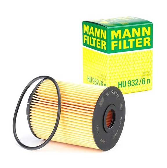 MANN-FILTER (MAN # HU932/6n) Oil Filter For Audi 021115562A
