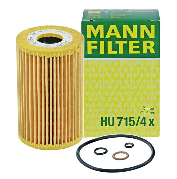 MANN-FILTER (MAN # HU715/4x) Oil Filter For BMW 11421743398