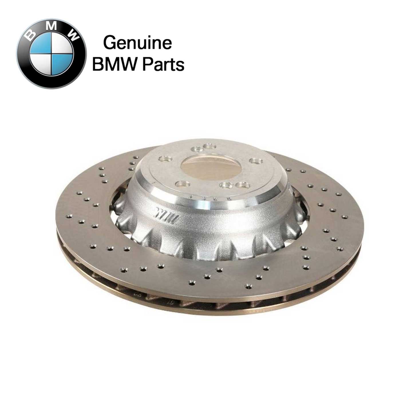 BMW Genuine BRAKE DISC REAR LEFT (Original Parts Without Sticker Level and Neutral Box) X5 X6 34212284903