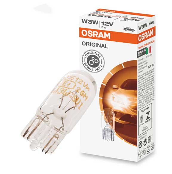 OSRAM Original BULB with Glass Wedge Bases 2821 ­W3W (12V 3W) Indicator.