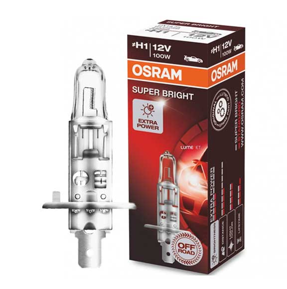OSRAM SUPER BRIGHT BULB H1 Halogen 100W 12V Headlight 64152