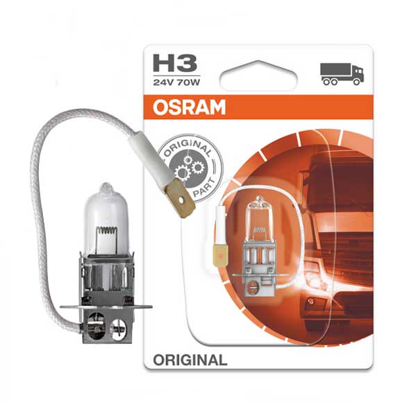 OSRAM ORIGINAL BULB H3 Halogen, 24V 70W Spotlight 64156