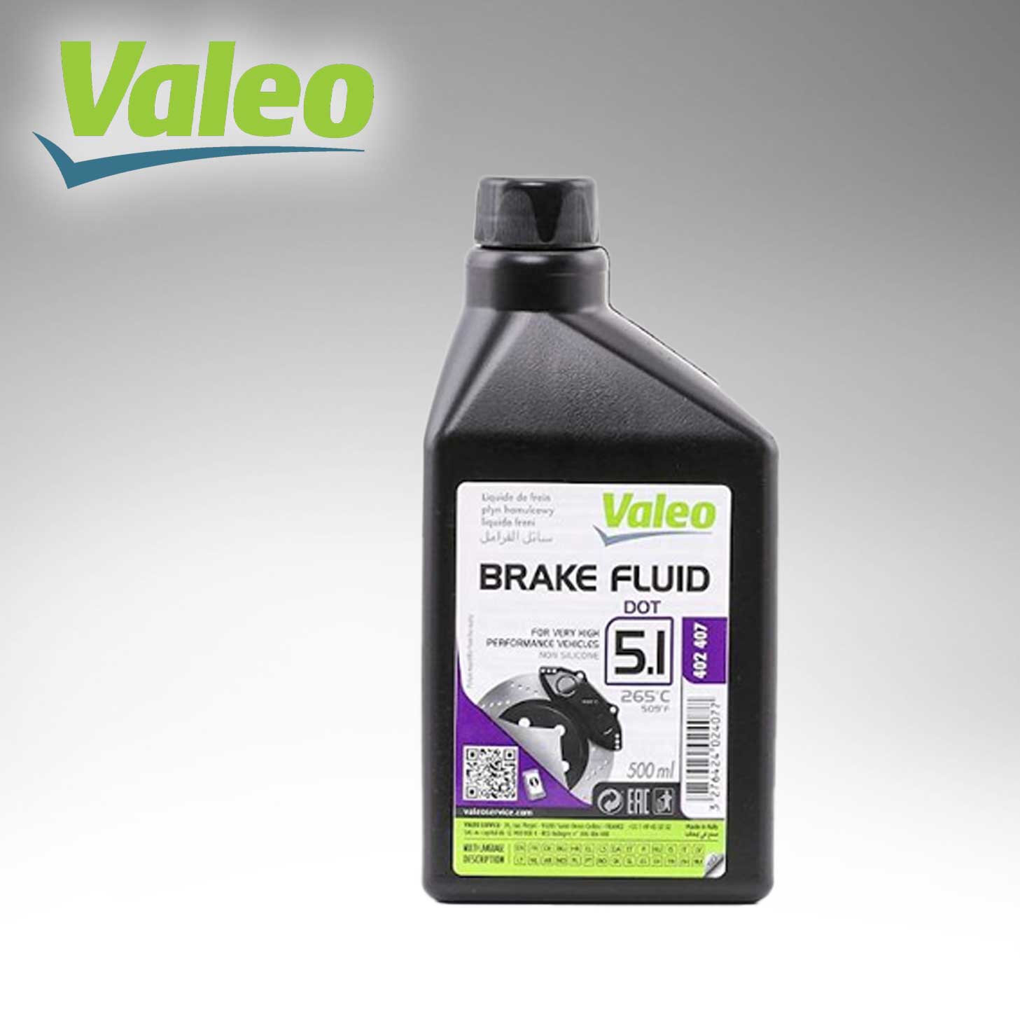 VALEO (VAL # 402407) BRAKE FLUID DOT 5.1 (0.5L)